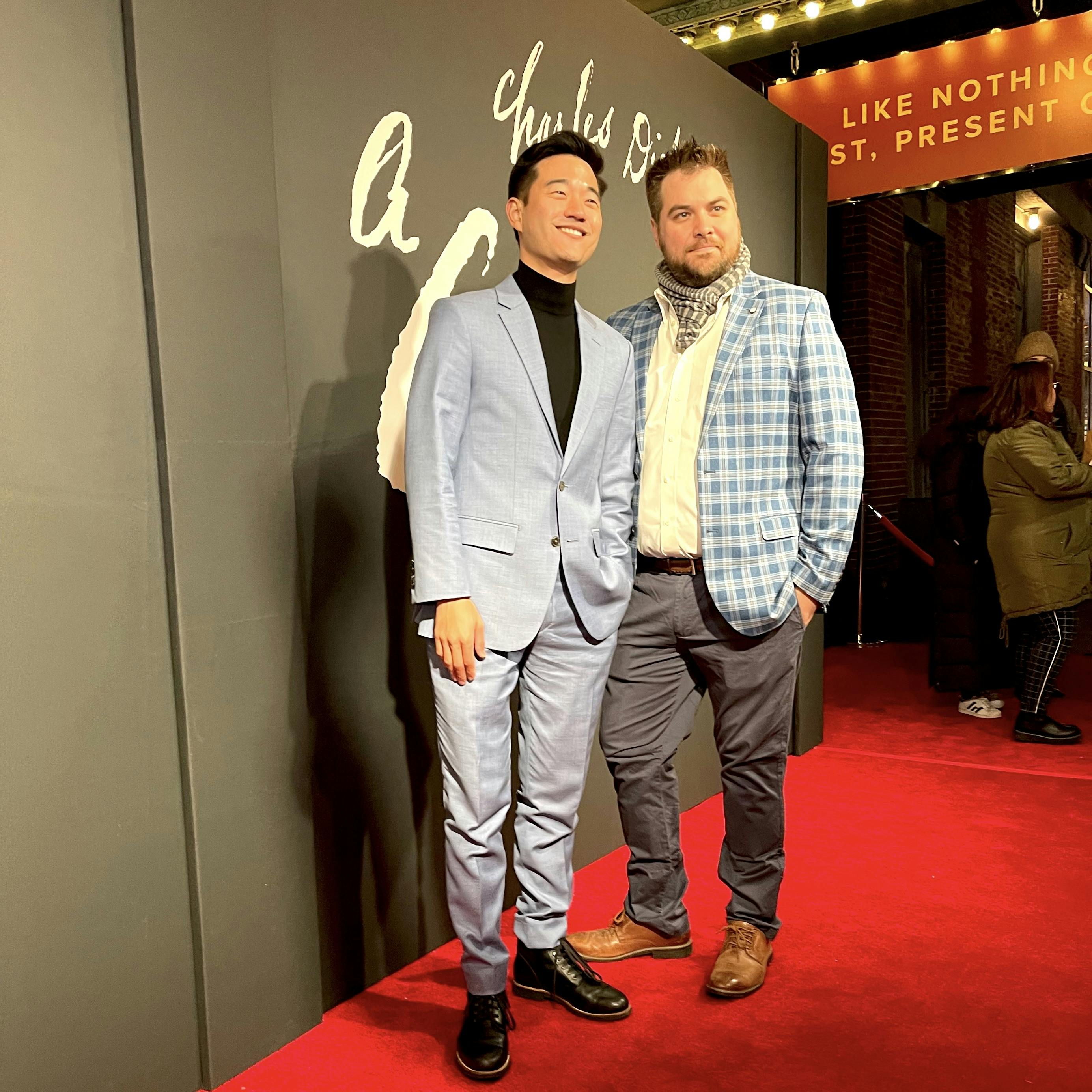A Christmas Carol Opening Night - Daniel K. Issac and Nate Miller